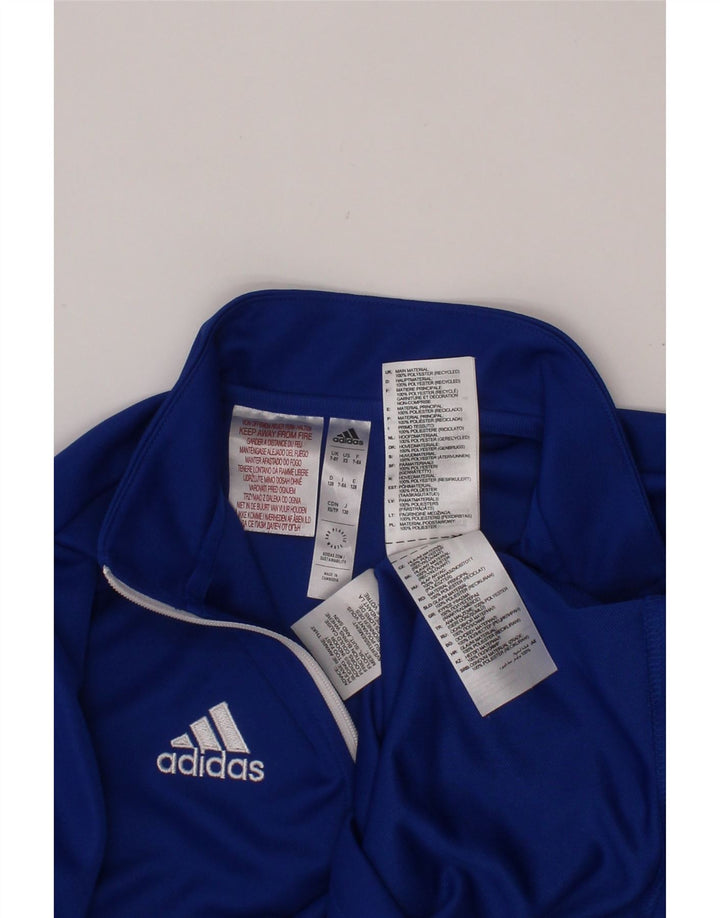 ADIDAS Jungen Aeroready Zip Neck Pullover Trainingsanzug Top 7–8 Jahre Blau