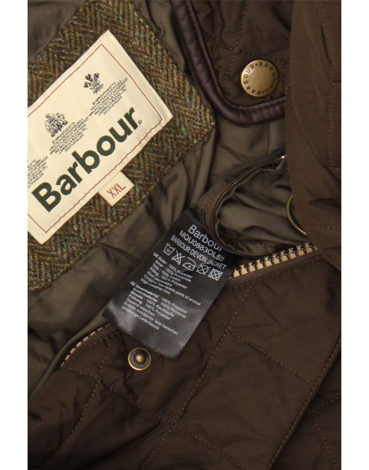 Barbour Herren Steppjacke UK 44 2XL Braunes Polyester