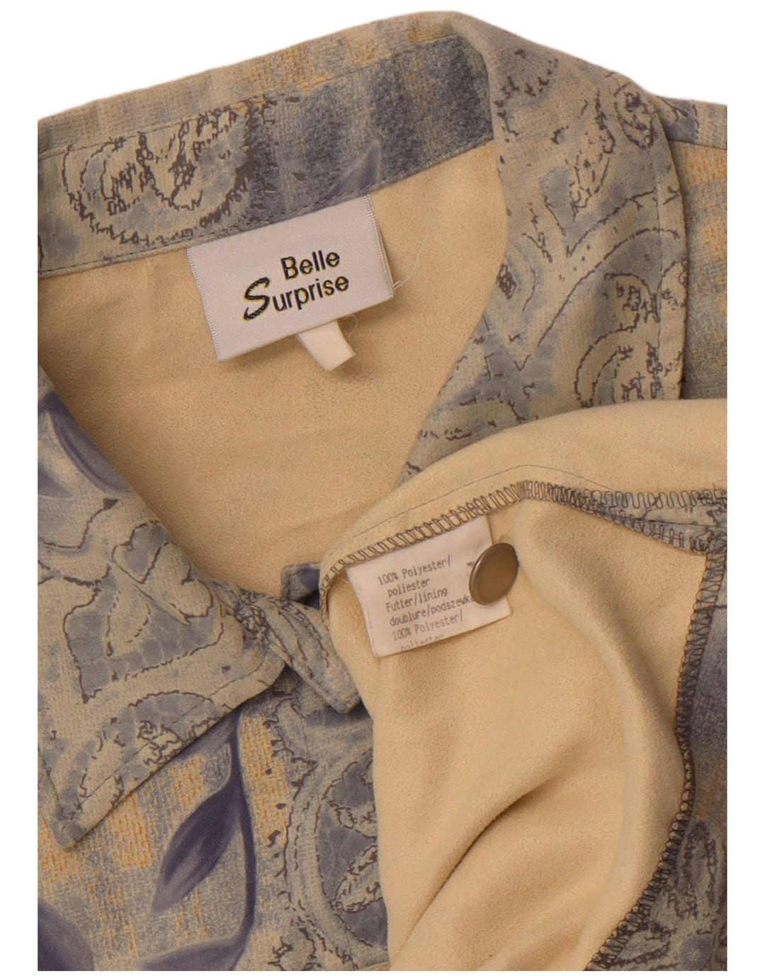 Belle Surprise Damen-Gilet UK 14, großes blaues Blumenmuster aus Polyester