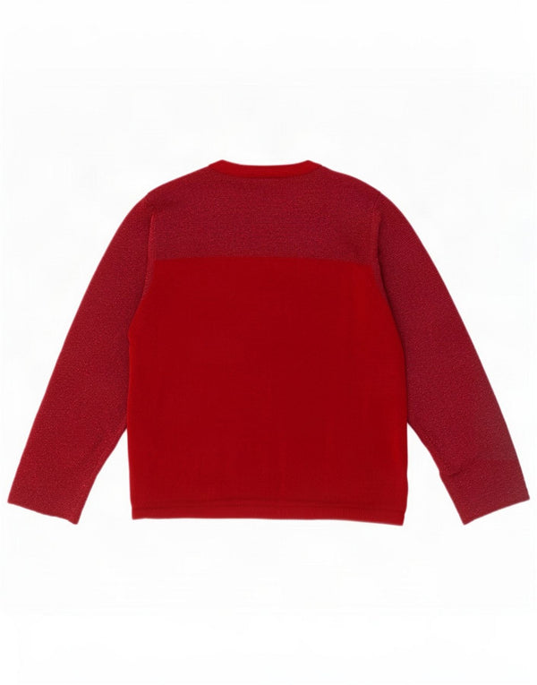 Marks & Spencer Damen Crop Open Cardigan Top UK 14 Large Red Colourblock