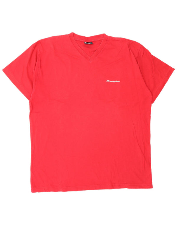 CHAMPION Mens T-Shirt Top 2XL Red Cotton