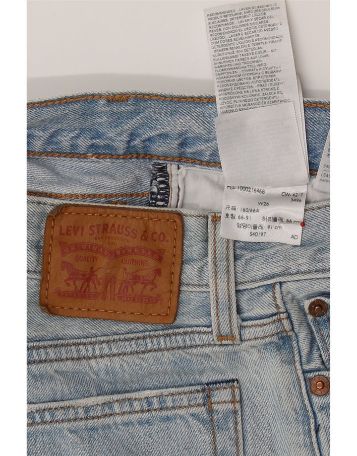 LEVI'S Womens Straight Jeans W26 L25 Blue Cotton Vintage Levi's and Second-Hand Levi's from Messina Hembry 