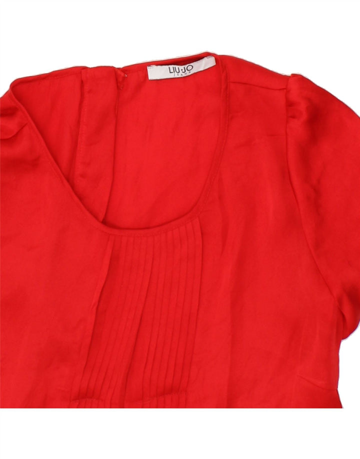 LIU JO Womens Blouse Top IT 40 Small Red Polyester Vintage Liu Jo and Second-Hand Liu Jo from Messina Hembry 