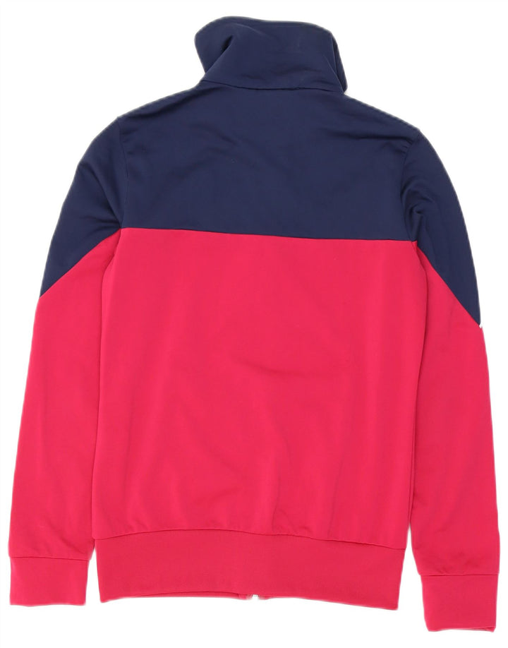 Puma Damen-Trainingsanzug-Top-Jacke, UK 8, klein, rosa, Farbblock-Polyester