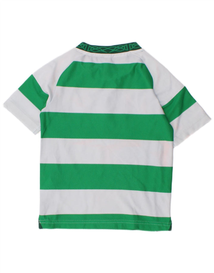 Adidas Jungen T-Shirt mit Grafik, 4–5 Jahre, grün gestreift, Polyester