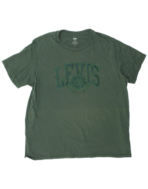 Levi's Herren Standard Graphic T-Shirt Top XL Grüne Baumwolle