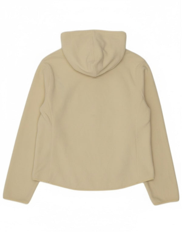 Calvin Klein Jeans Damen Kapuzen-Fleecejacke UK 18 XL Off White Polyester