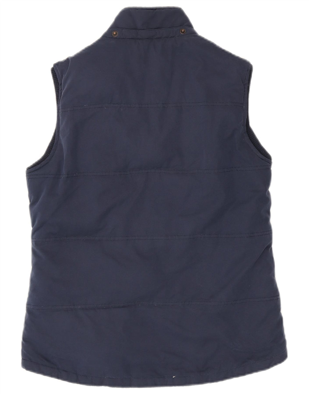 FAT FACE Womens Sleeveless Sherpa Jacket UK 10 Small  Navy Blue Polyester