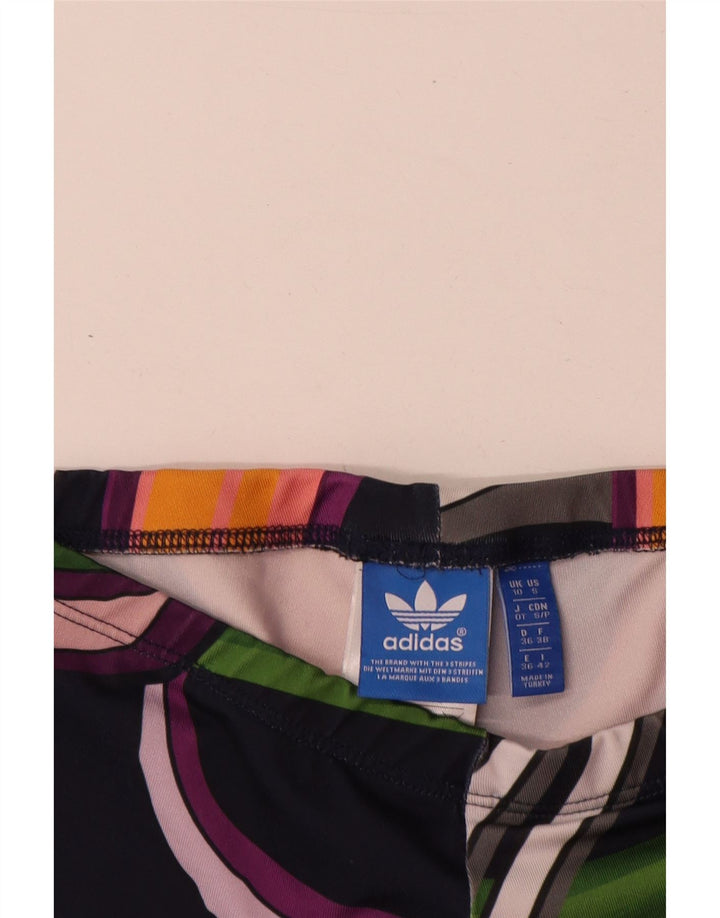 Adidas Damen-Leggings, UK 10, klein, mehrfarbig, Blumenmuster, Polyester