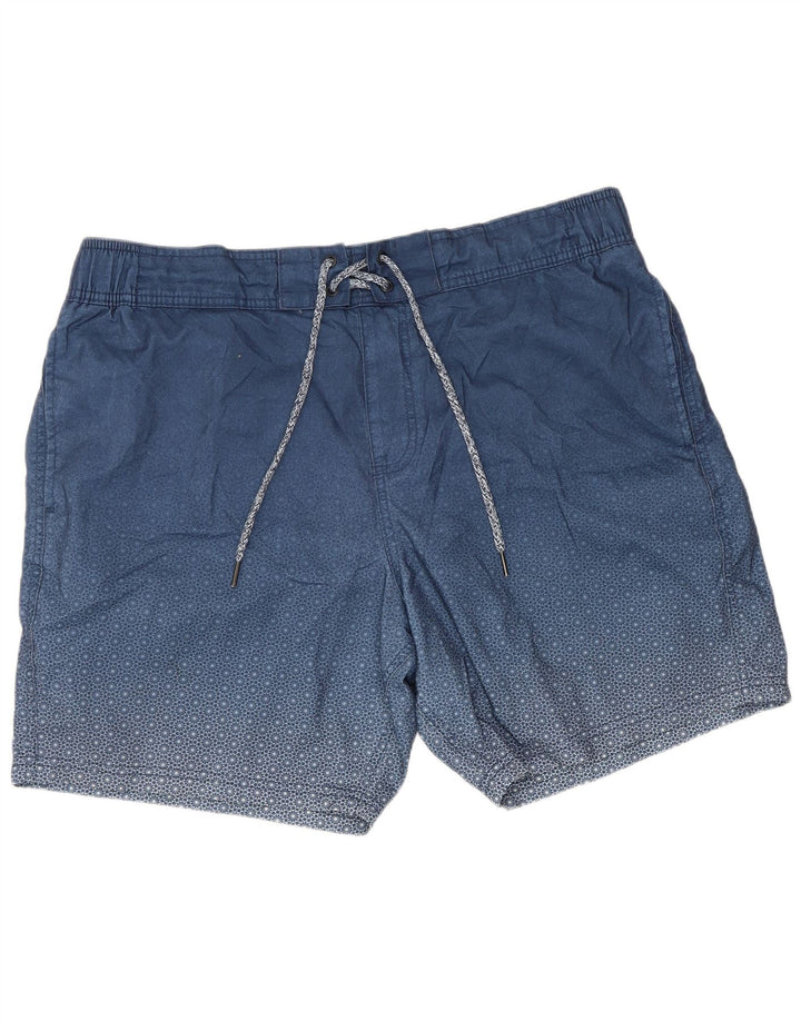 Marks & Spencer Herren-Badeshorts XL, Marineblau, Blumenmuster, Polyester