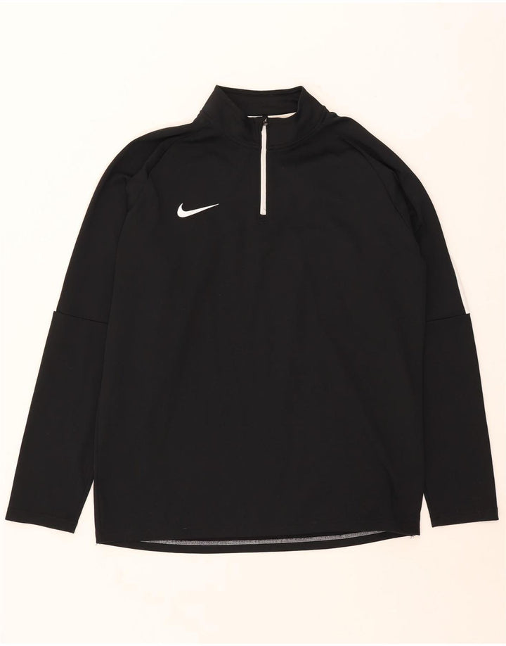 Nike Herren Dri Fit Pullover-Trainingsanzug mit Reißverschluss, XL, Schwarz, Farbblock