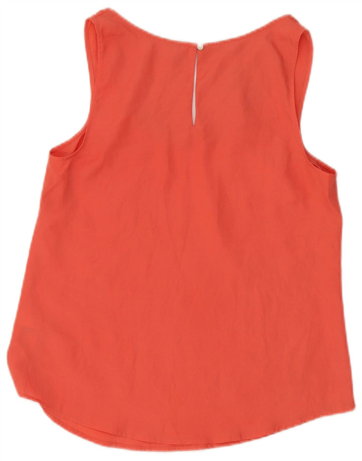 Oasis Damen ärmelloses Blusenoberteil UK 10 Small Orange Polyester