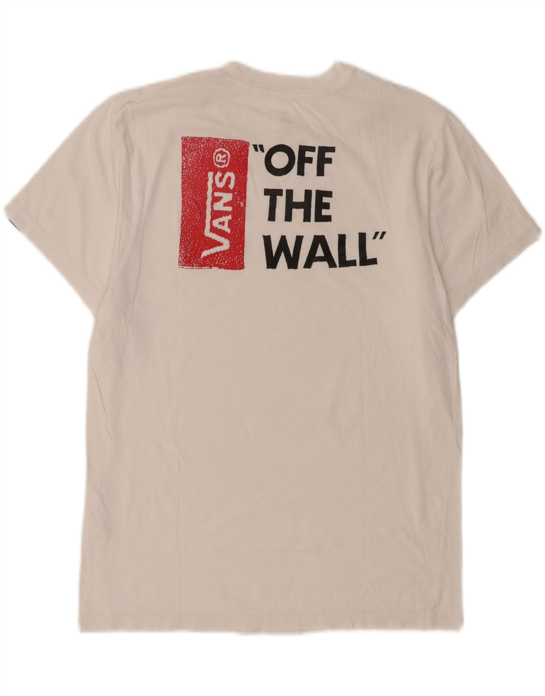 VANS Womens Custom Fit Graphic T-Shirt Top UK 14 Medium White Cotton Vintage Vans and Second-Hand Vans from Messina Hembry 