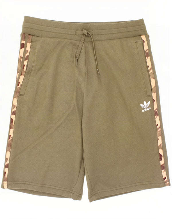 Adidas Sportshorts für Jungen, 13–14 Jahre, Khaki, Camouflage, Baumwolle