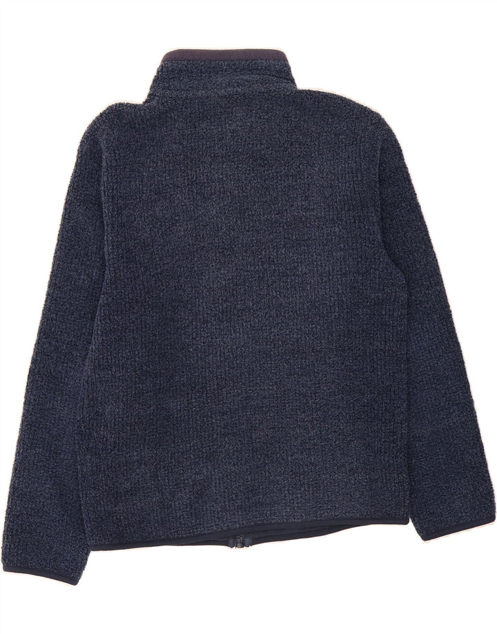MARKS & SPENCER Mens Fleece Jacket UK 36 Small Navy Blue Polyester Vintage Marks & Spencer and Second-Hand Marks & Spencer from Messina Hembry 