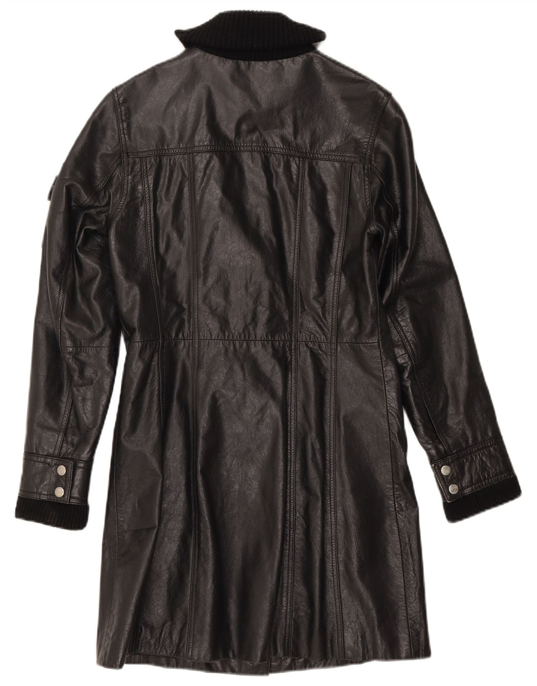 Gipsy Damen Ledermantel UK 12 Medium Schwarz