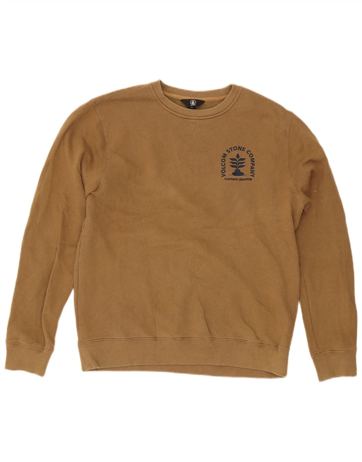 Volcom Herren-Sweatshirt mit Grafik, groß, Khaki, Baumwolle