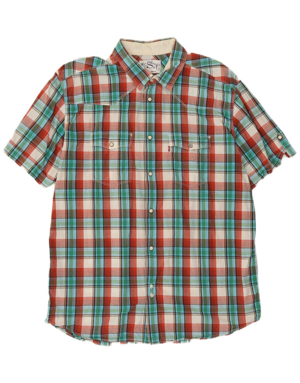 Levi's Mens Short Sleeve Shirt XL Multicoloured Check