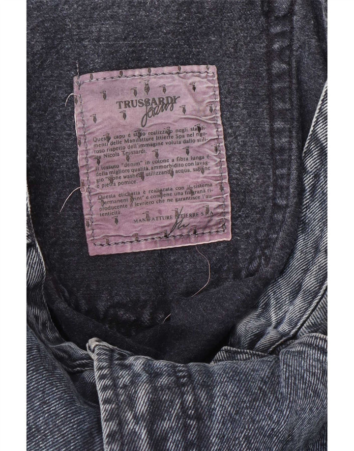Trussardi Herren Straight Jeans W42 L28 Blaue Baumwolle
