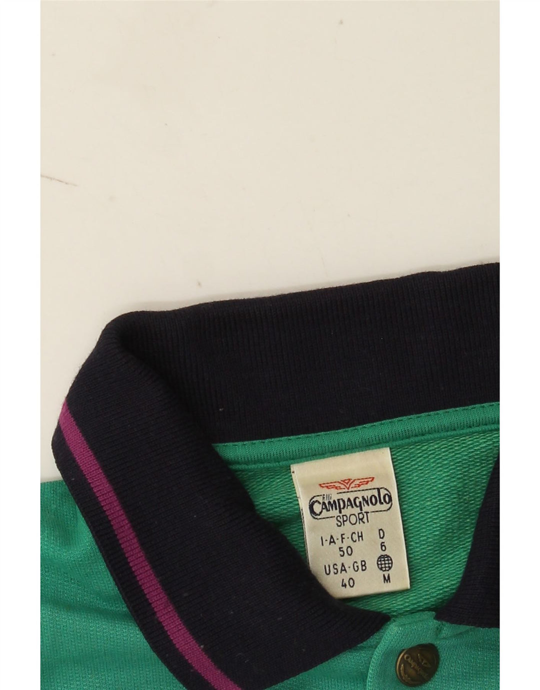 Campagnolo Herren-Sweatshirt-Pullover UK 40 Mitteltürkis Farbblock