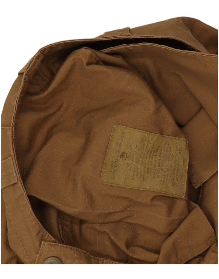 Vintage Herren Straight Cargo Hose W30 L30 Beige Polyester