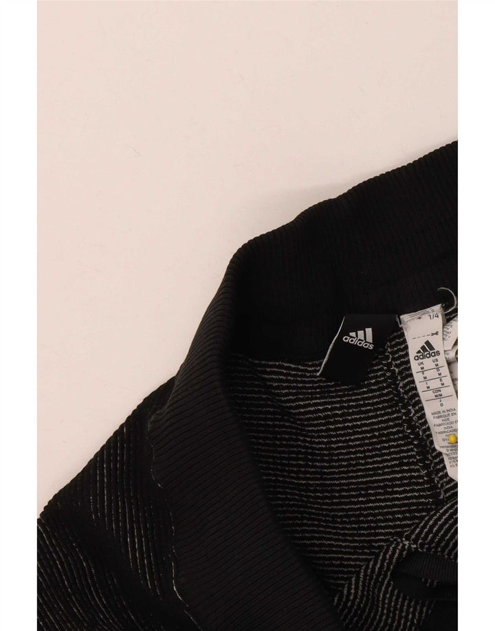 Adidas Herren-Trainingshose, Jogginghose, Mittelschwarz, geometrische Wolle