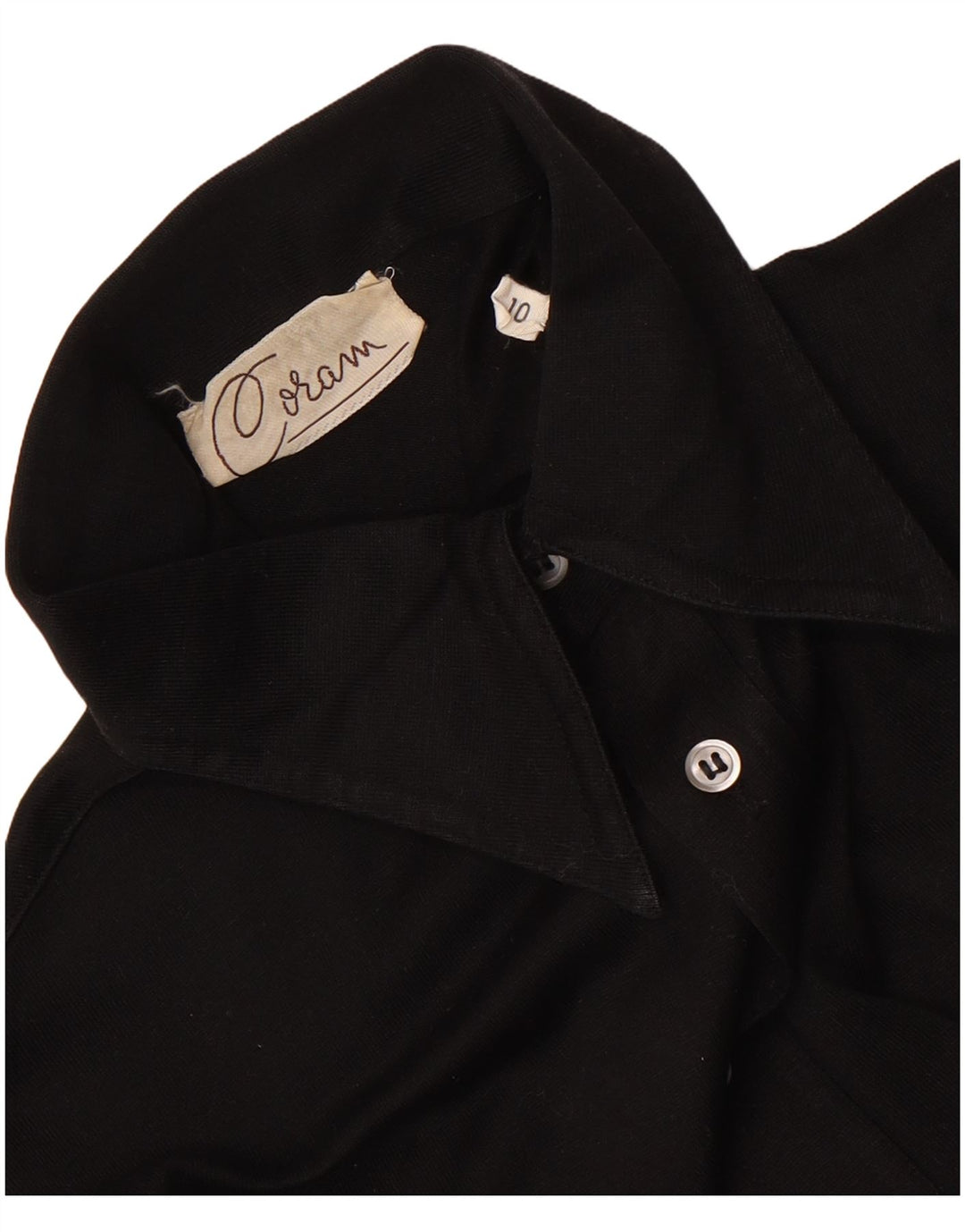 Vintage Damen Shirt UK 10 Small Schwarz
