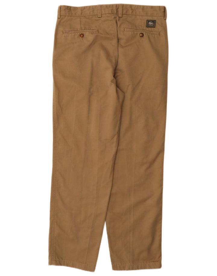 Lacoste Herren gerade Chinohose Größe 40 Mittel W32 L30 Beige