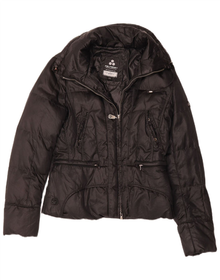 PEUTEREY Damen Wattierte Jacke IT 42 Mittelschwarze Baumwolle