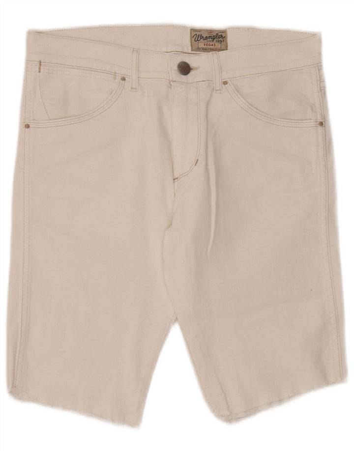 Wrangler Mens Vegas Denim Shorts W31 Mittelweiße Baumwolle