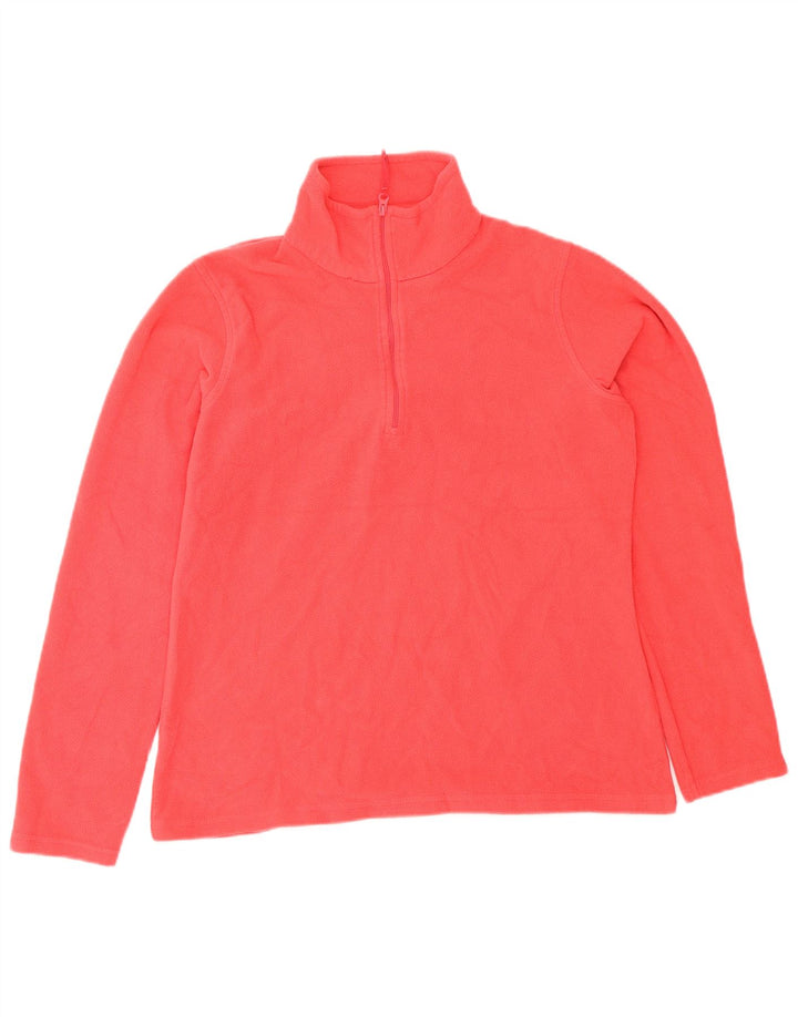Mountain Warehouse Damen-Fleecepullover mit Reißverschluss am Kragen, UK 14, Mittelrot, Polyester