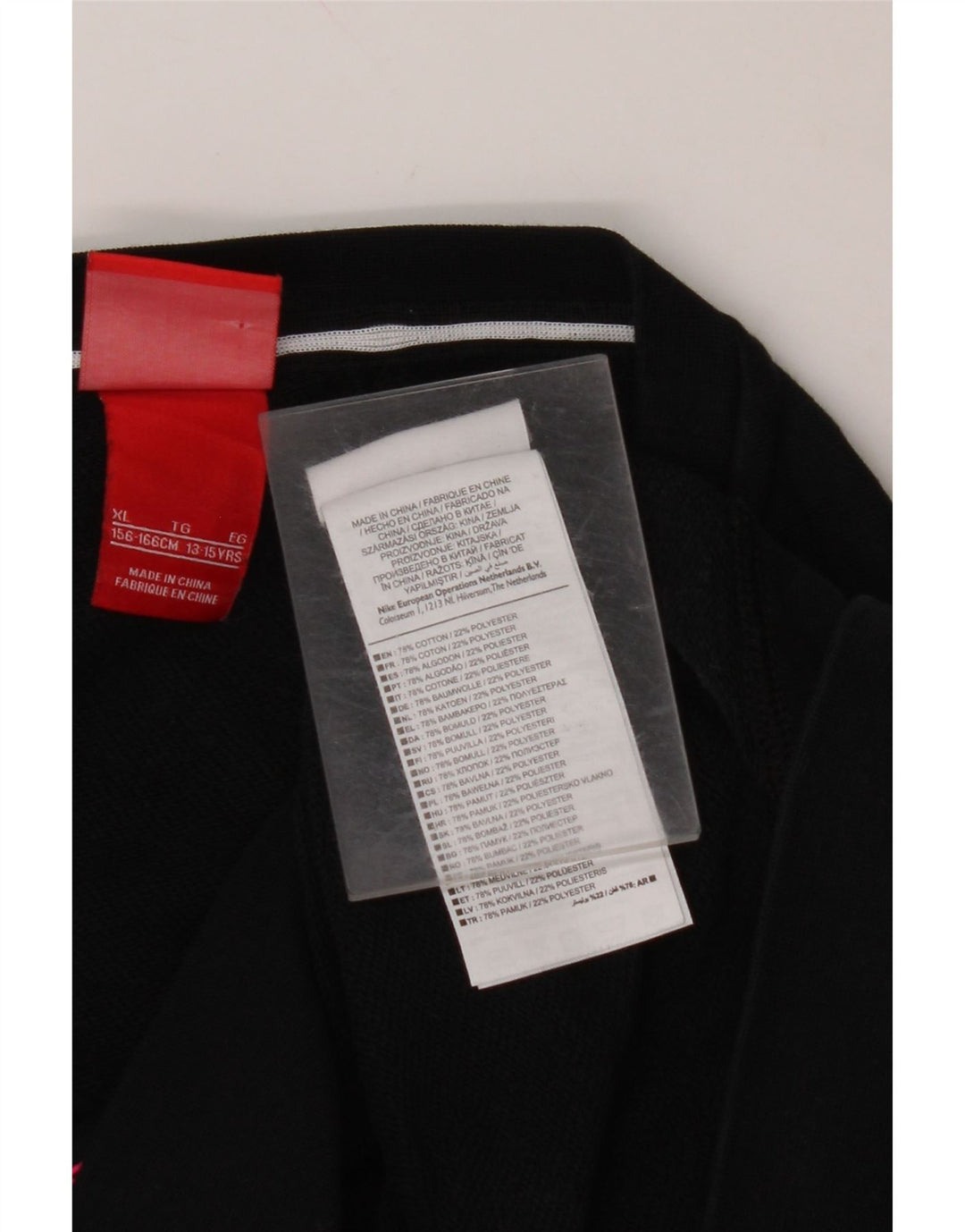 NIKE Crop Graphic Sweatshirt für Mädchen, 13–14 Jahre, XL, schwarze Baumwolle