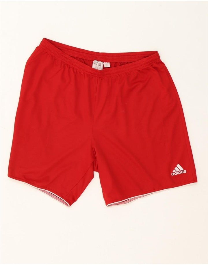 ADIDAS Mens Sport Shorts XL  Red Polyester Vintage Adidas and Second-Hand Adidas from Messina Hembry 