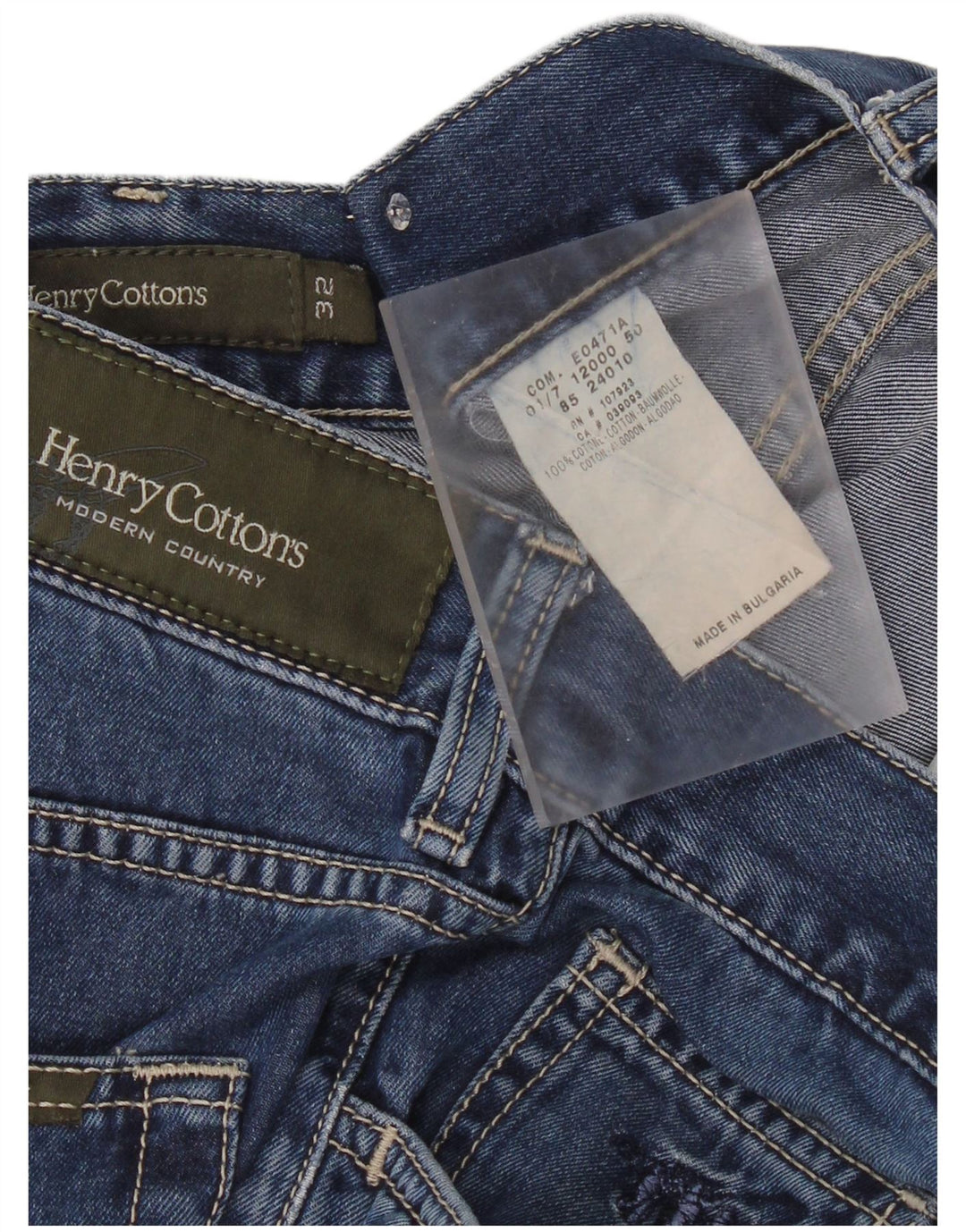 Henry Cottons Herren Straight Jeans W32 L30 Blaue Baumwolle