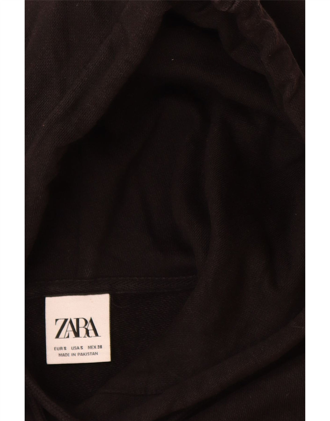 Zara Herren-Kapuzenpullover, klein, schwarz, Colourblock-Baumwolle