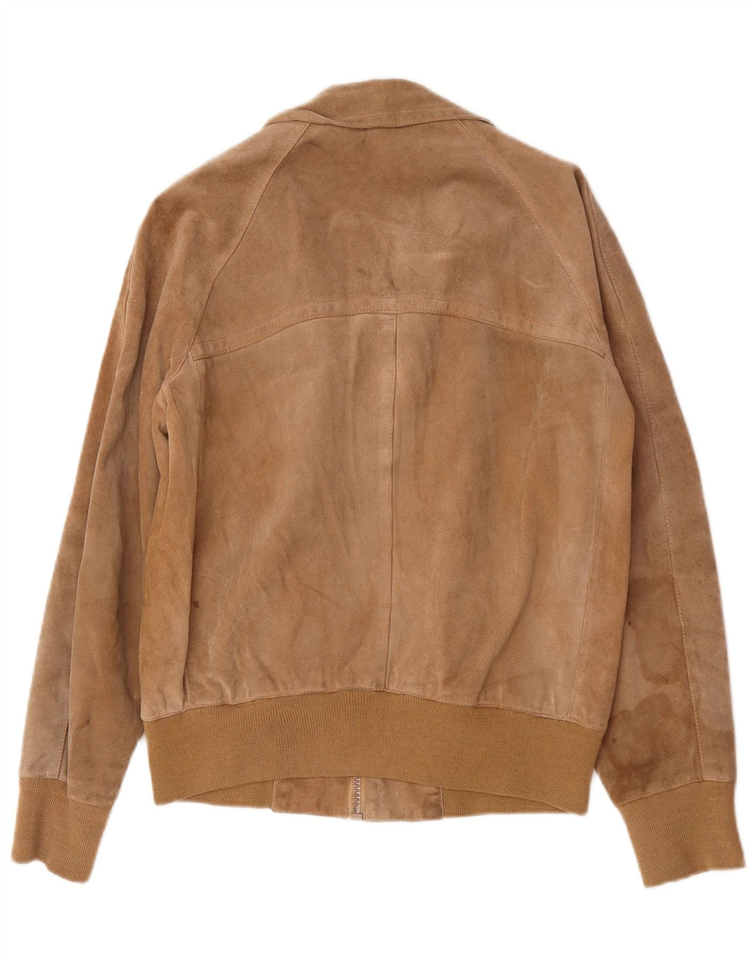 Vintage Herren Wildleder Bomberjacke UK 38 Medium Beige