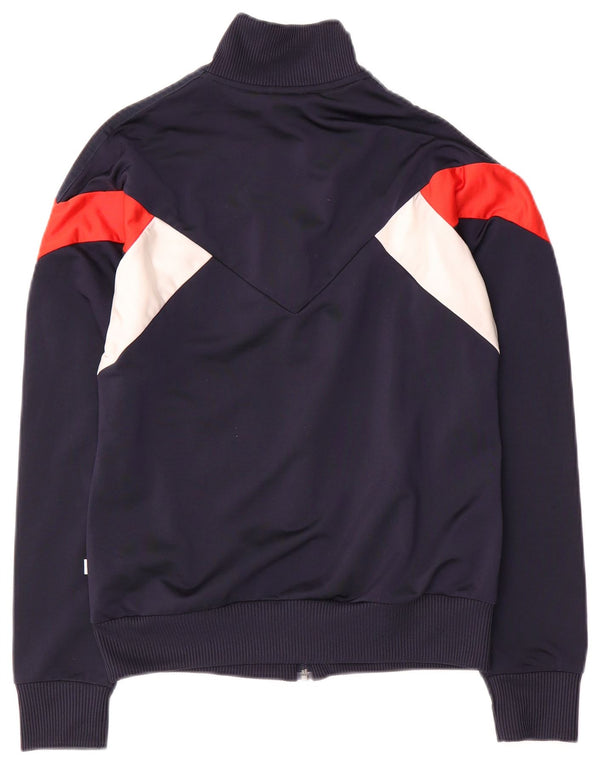 Adidas Damen-Trainingsanzug-Top-Jacke, UK 12, mittleres Marineblau, Farbblock