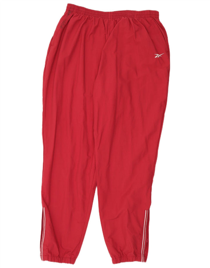 REEBOK Herren-Trainingshose, Jogginghose, 2XL, rotes Nylon
