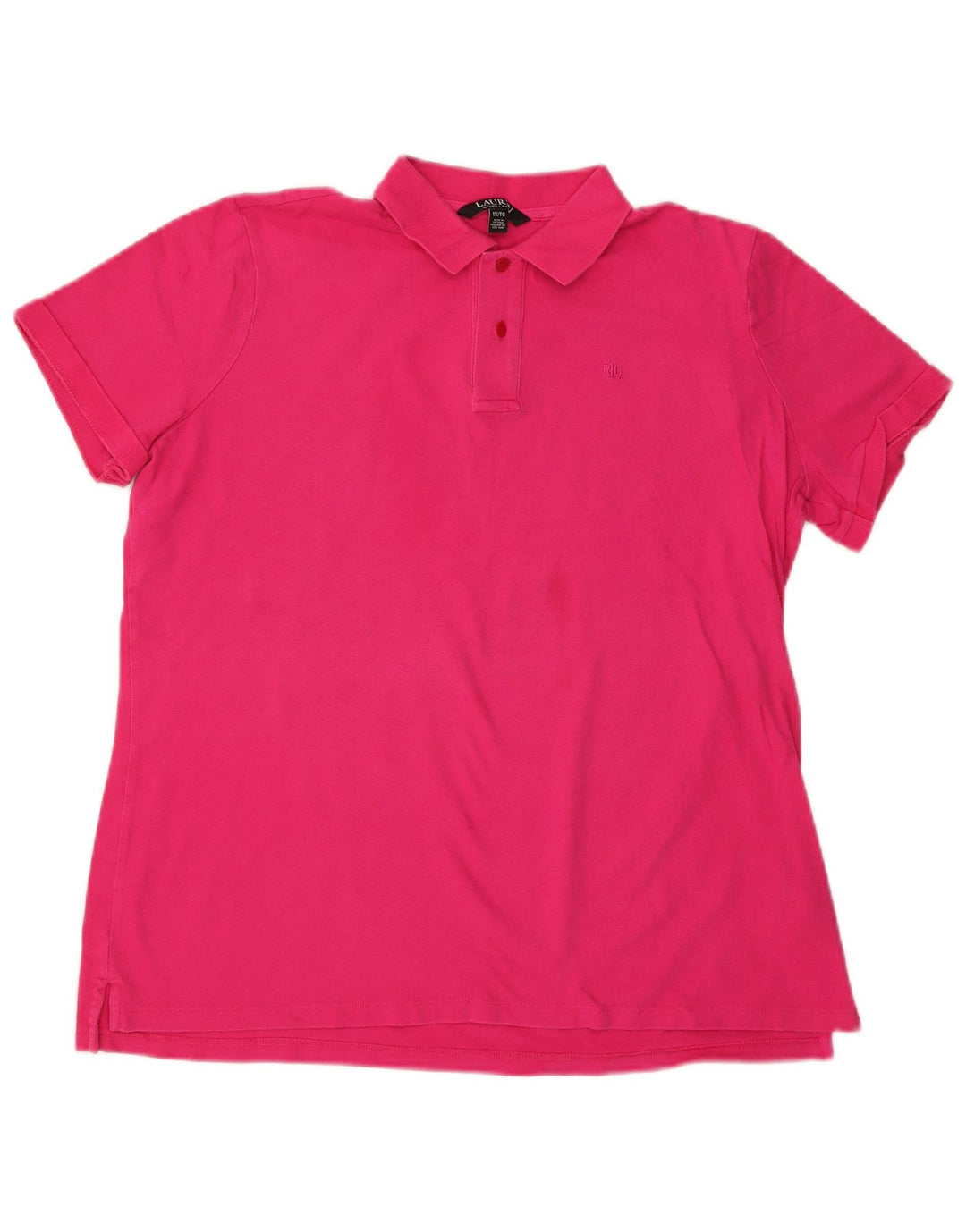 RALPH LAUREN Damen Poloshirt UK 18 XL Rosa Baumwolle