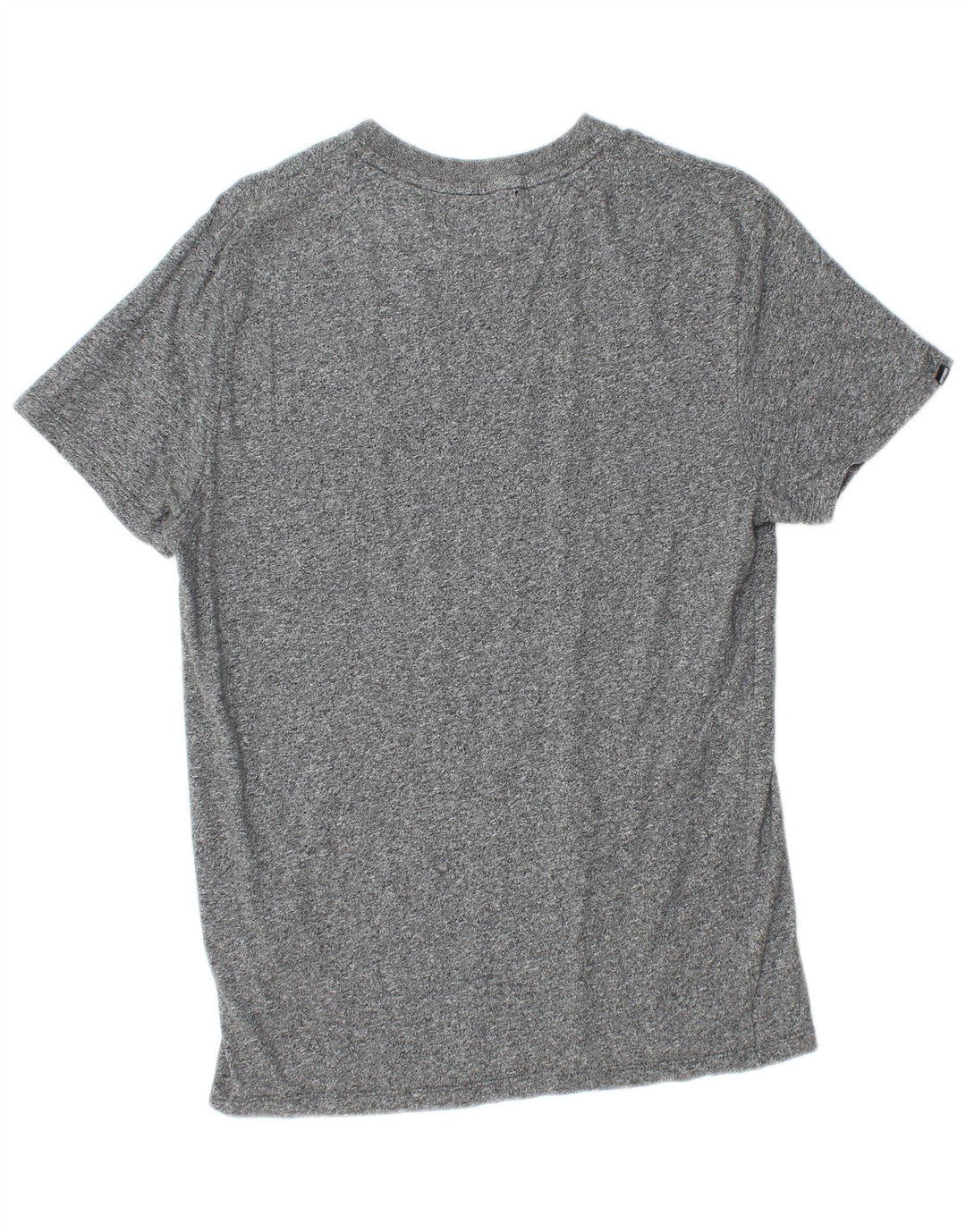 Superdry Herren T-Shirt-Oberteil aus mittelgrau gefleckter Baumwolle