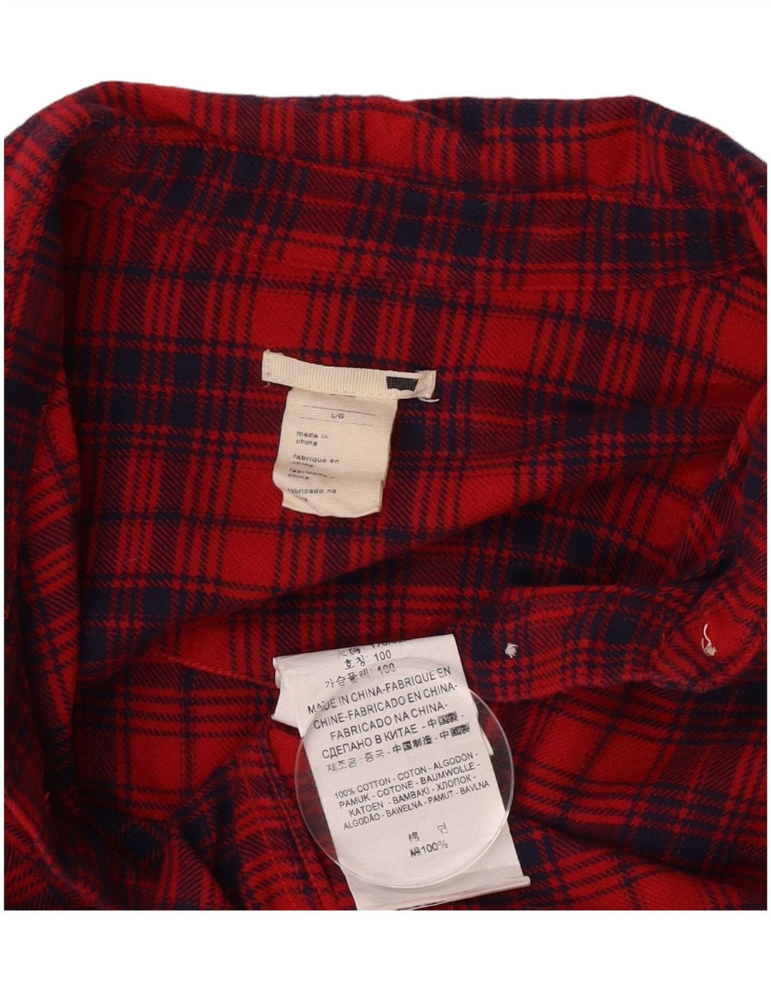 Levi's Damen-Flanellhemd, UK 14, groß, rot kariert, Baumwolle