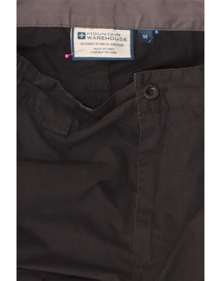 Mountain Warehouse Gerade Herren-Cargohose, W32, L30, Schwarz, Polyester