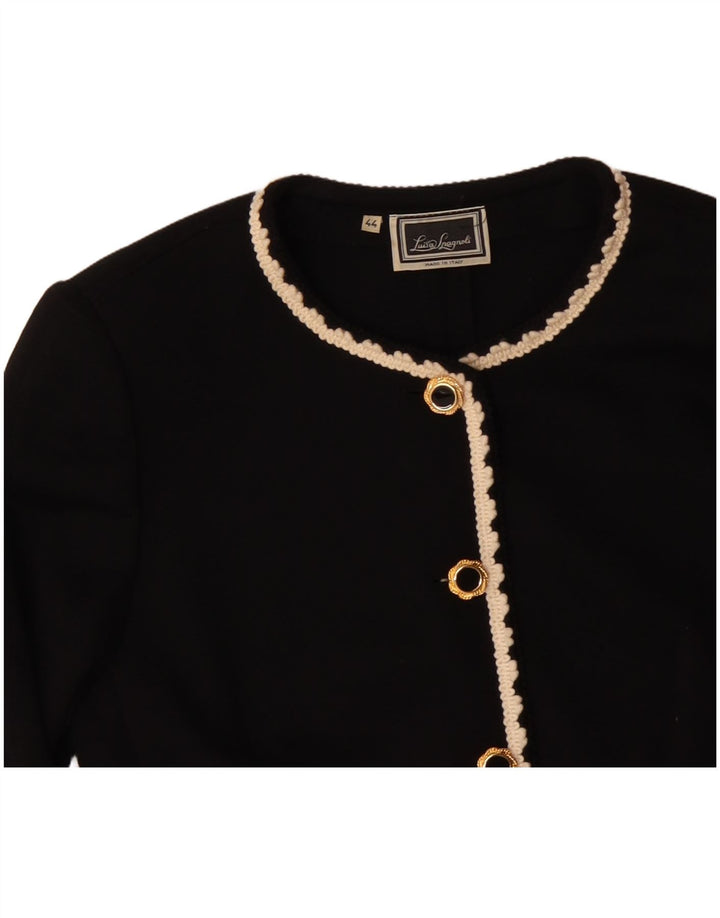 LUISA SPAGNOLI Damen 5-Knopf-Blazerjacke IT 44 Mittelschwarzes Acetat