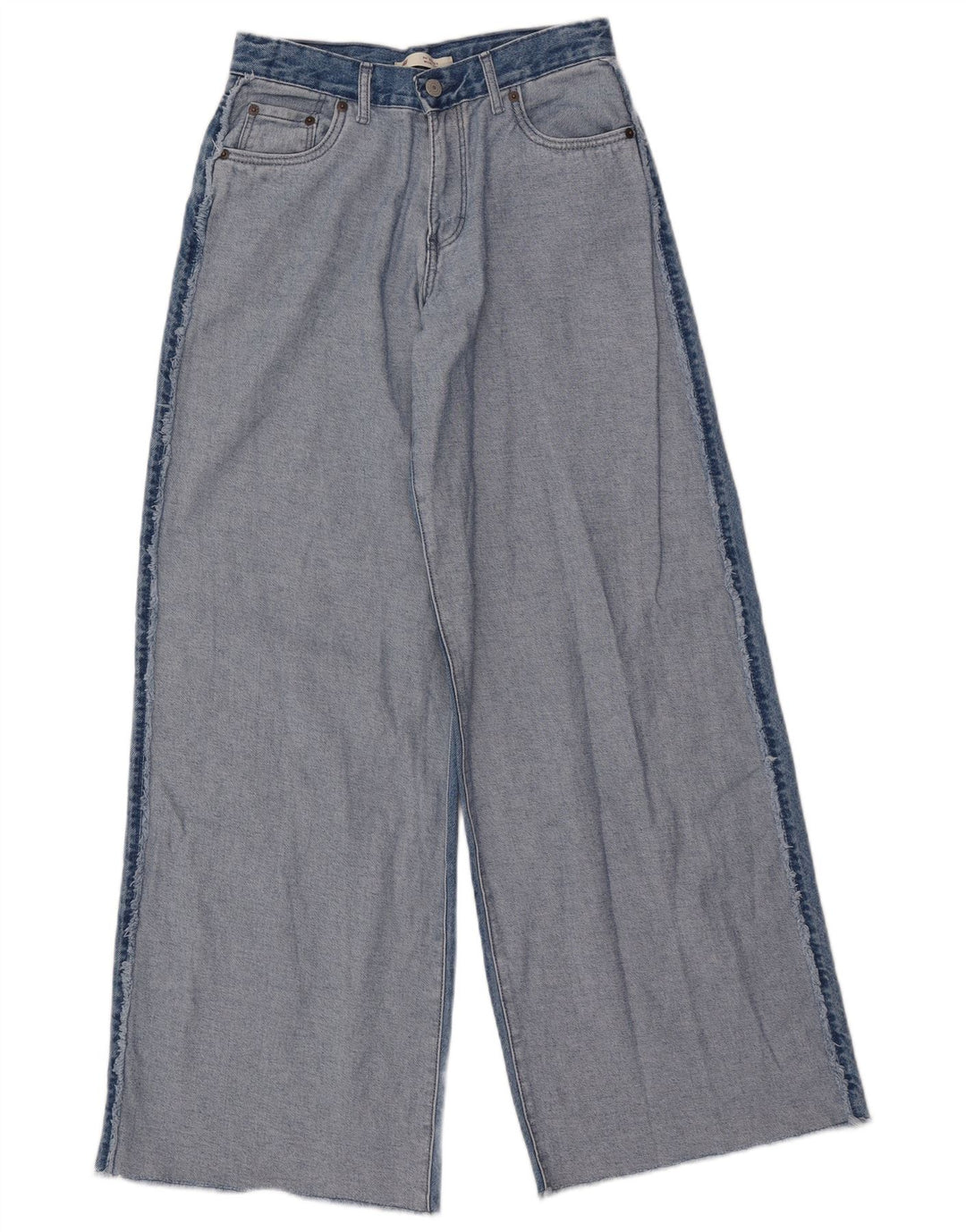 LEVI'S Mädchen-Jeans mit weitem Bein, 13–14 Jahre, W26 L31, blaue Colourblock-Baumwolle