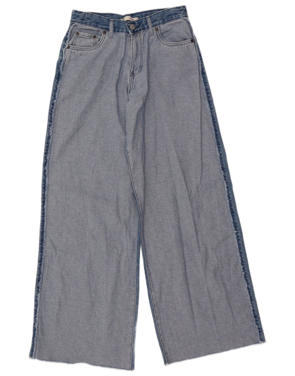 LEVI'S Mädchen-Jeans mit weitem Bein, 13–14 Jahre, W26 L31, blaue Colourblock-Baumwolle