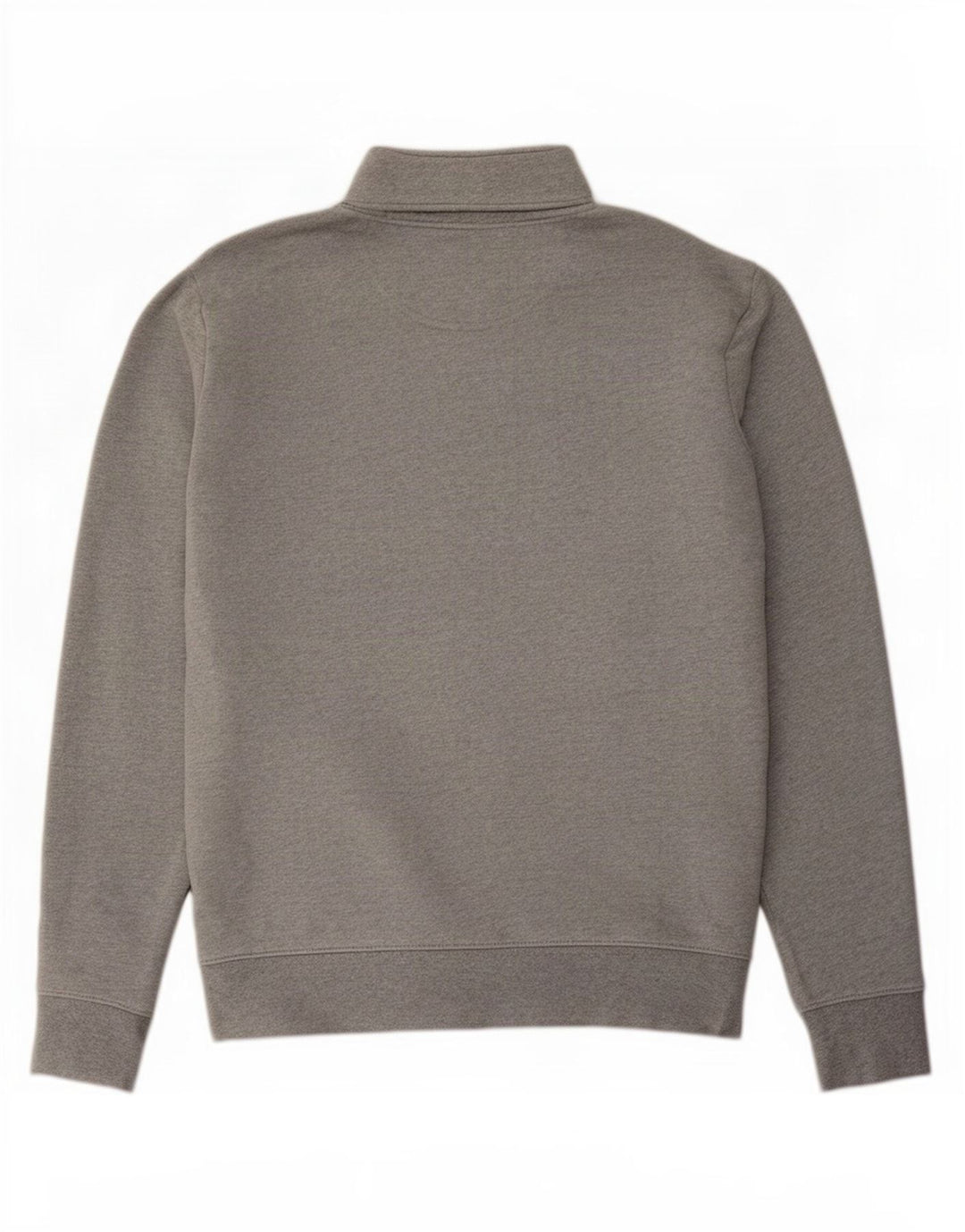 Marks & Spencer Herren-Sweatshirt mit Reißverschluss am Hals, groß, aus grauer Baumwolle