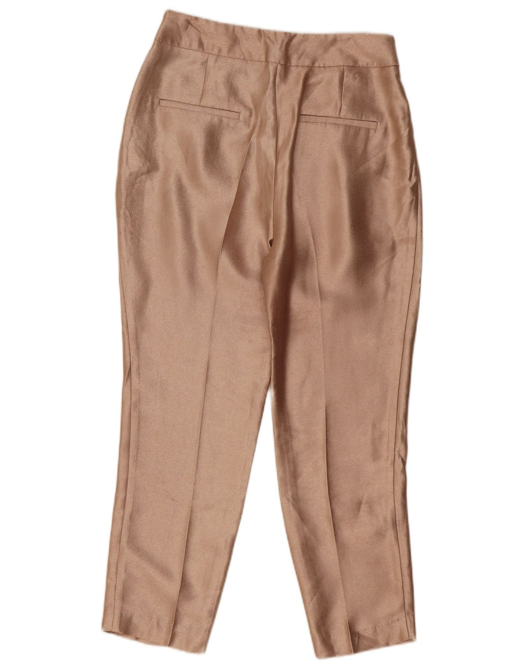Zara Damen Tapered Casual-Hose, Größe S, W27, L26, Beige, Polyester