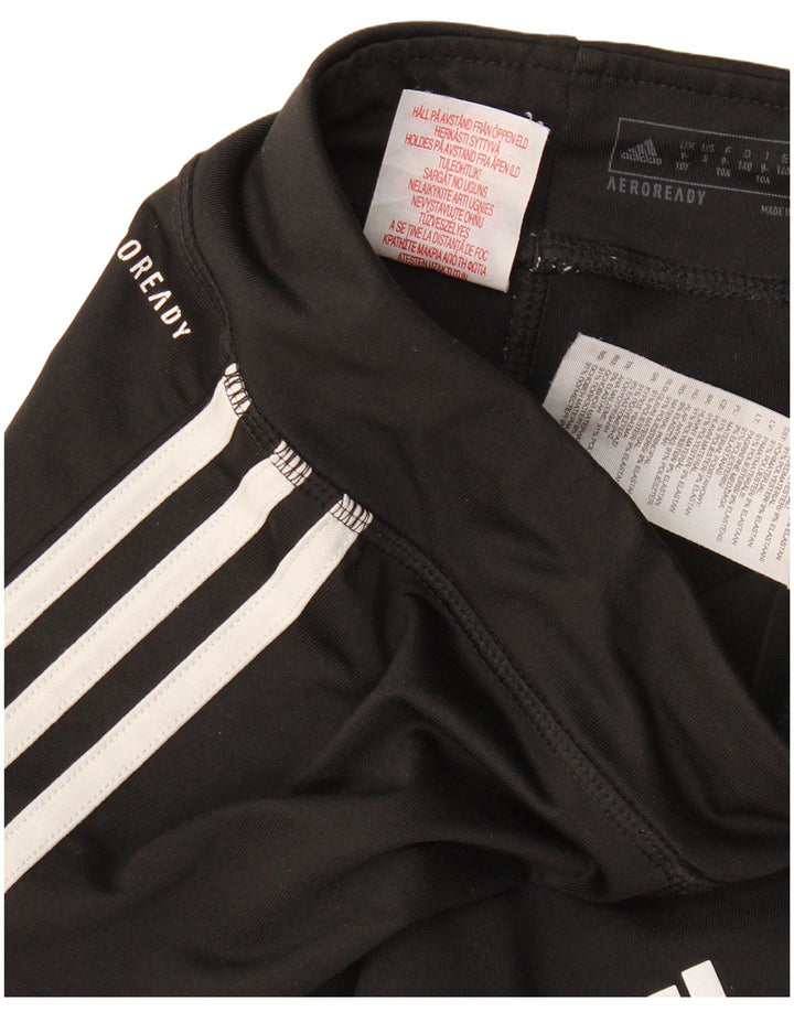 Adidas Mädchen Leggings 9–10 Jahre W22 L23 Schwarz Polyester