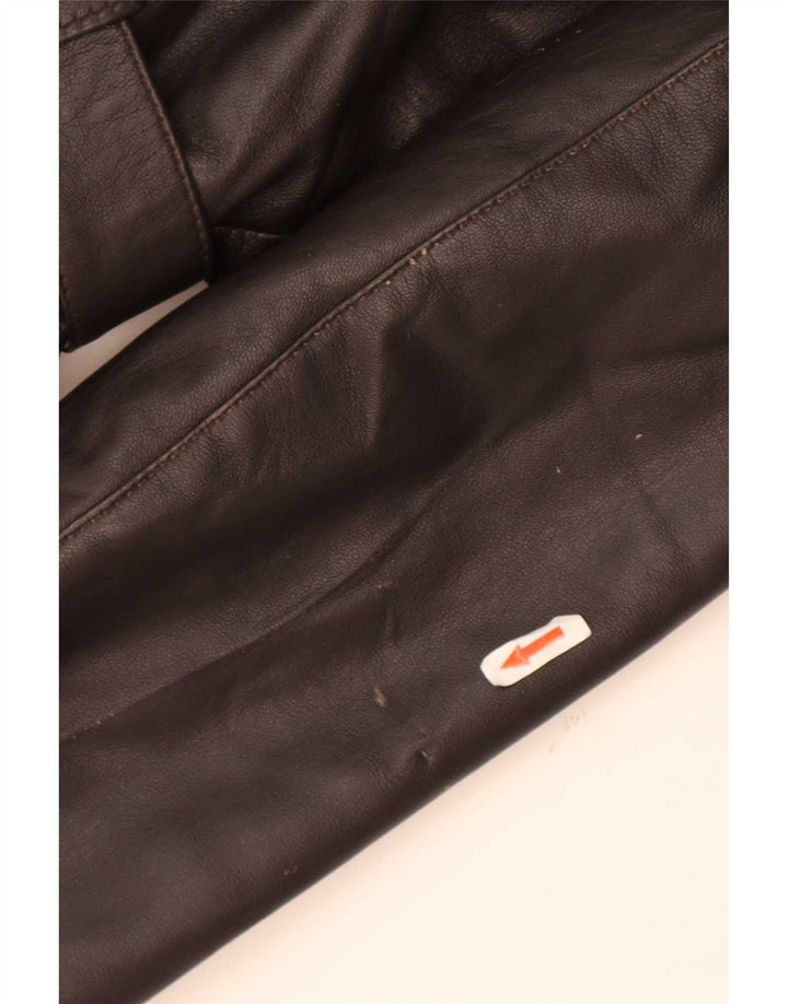 Vintage Damen Lederjacke UK 10 Klein Braun