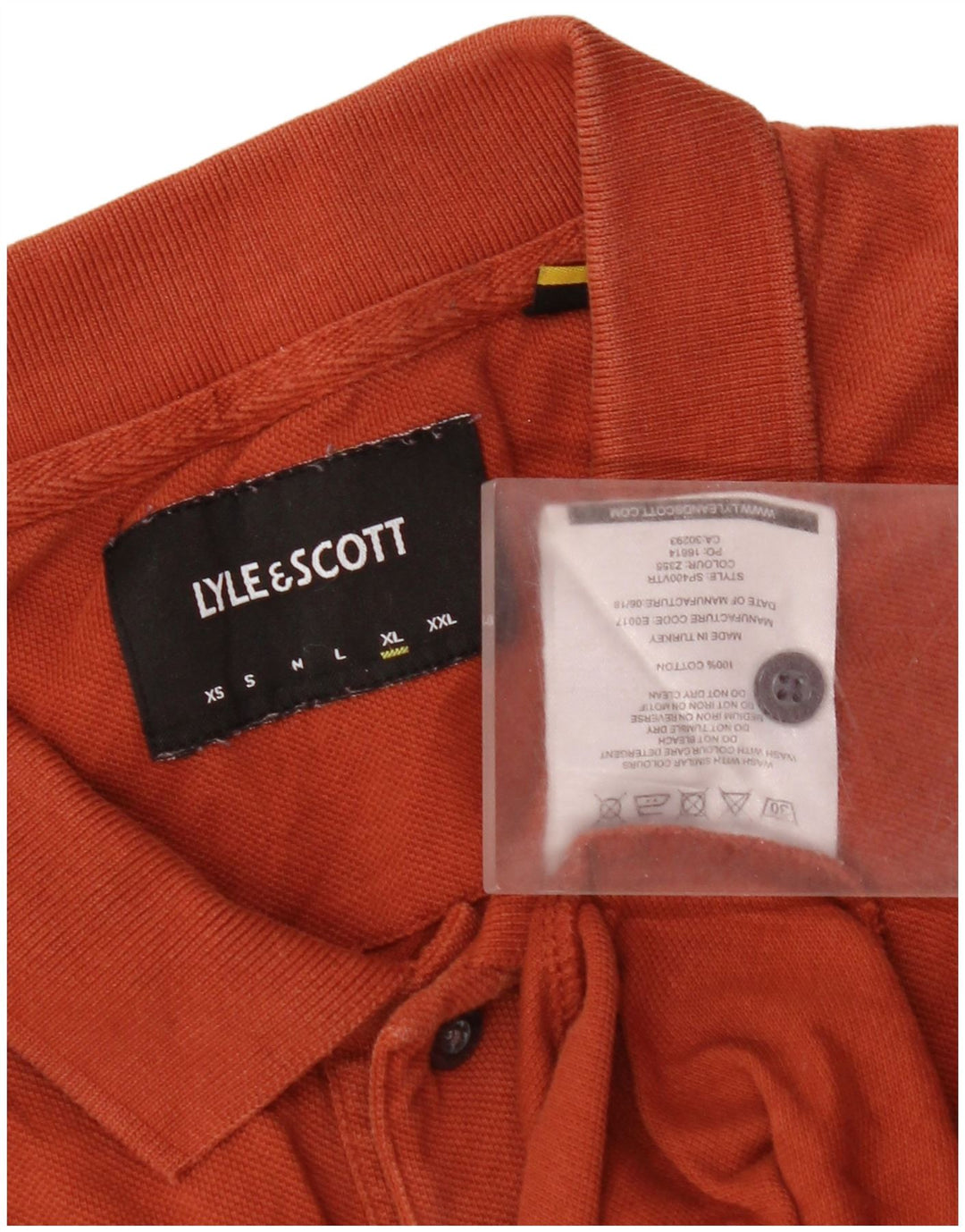 Lyle & Scott Herren Poloshirt XL Orange Baumwolle